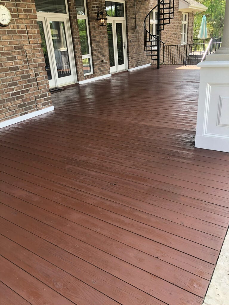 refinishing and sealing of porch decking