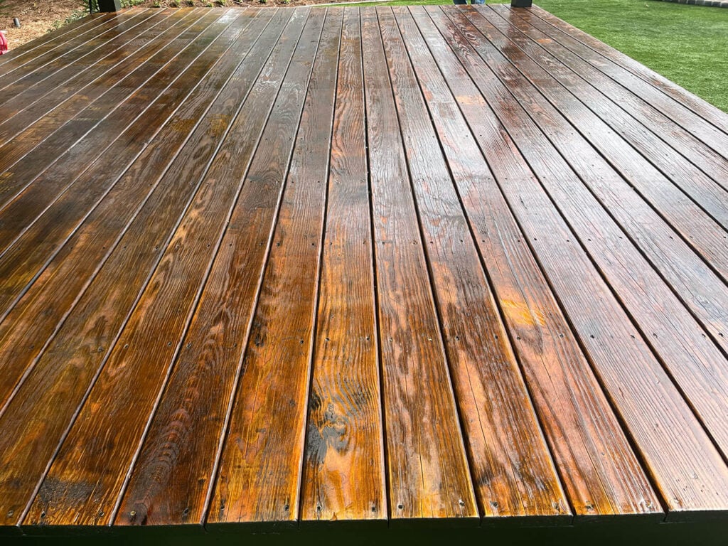 refinishing and sealing of front porch decking