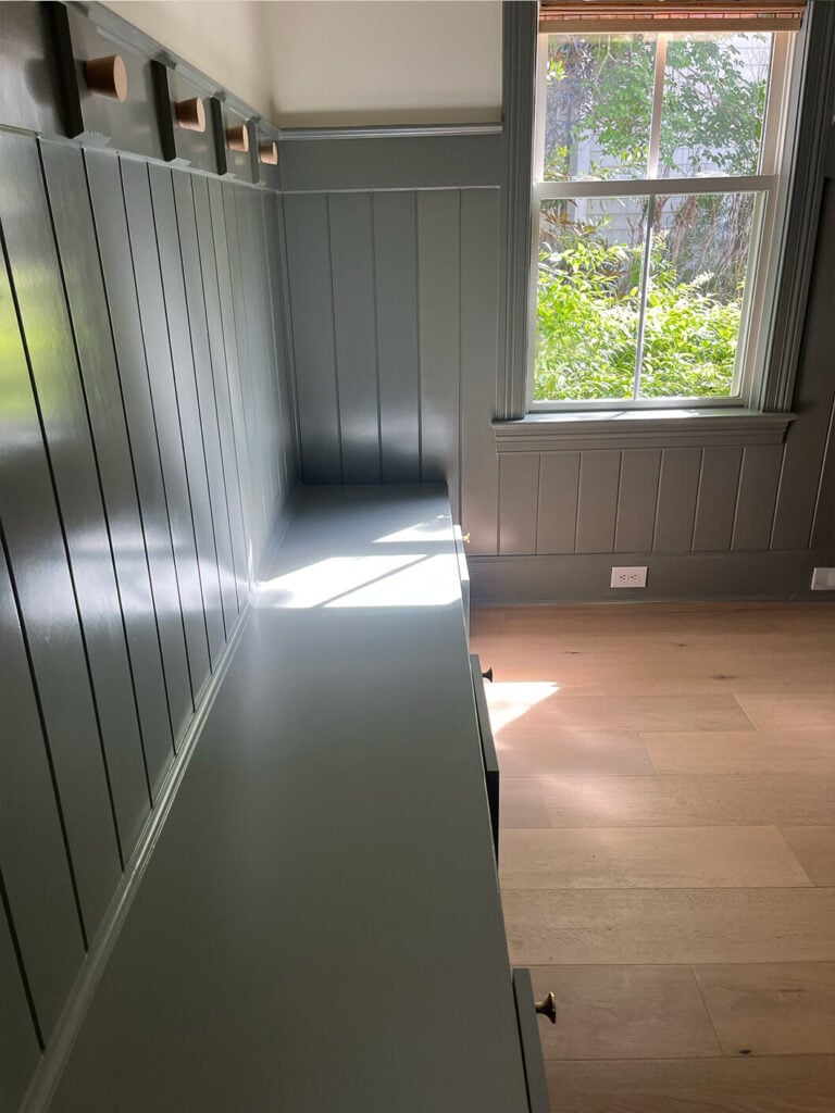 specialty painting of a mud room on Daniel Island, SC