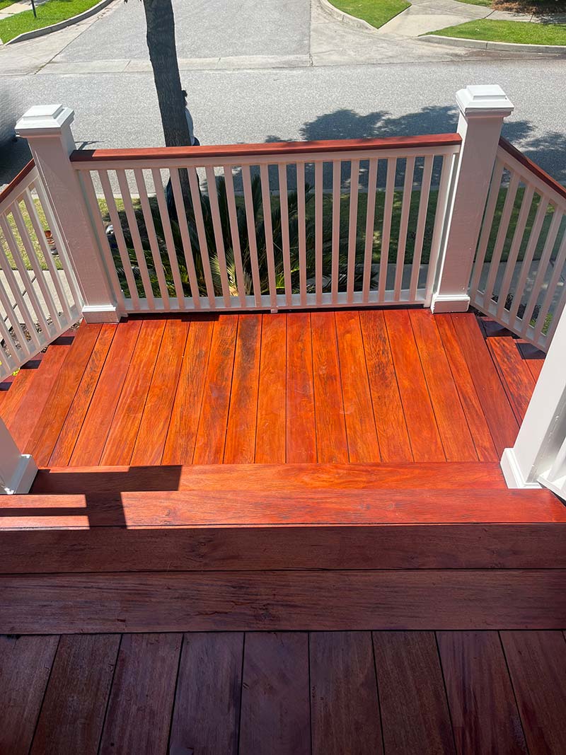refinishing and sealing of front porch decking